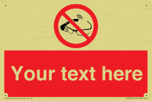 Custom prohibition Use of smart glasses prohibited